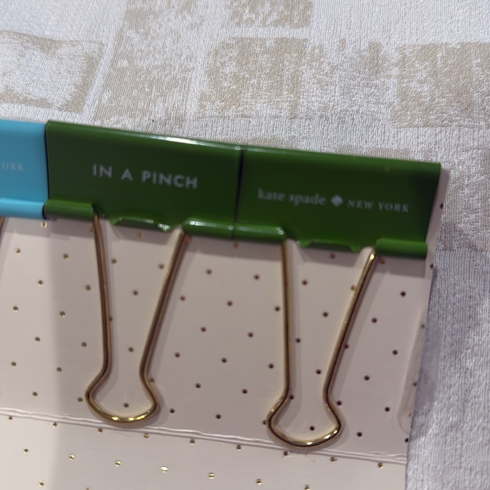 Kate Spade NWT 8 Binder Clips with sayings and colors see description host pick - Picture 15 of 15